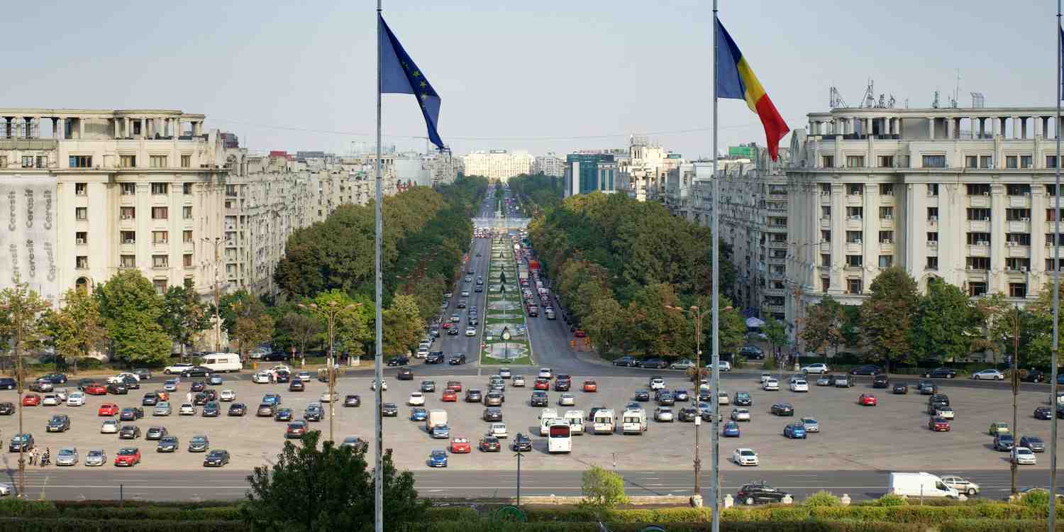 Background image of Bucharest