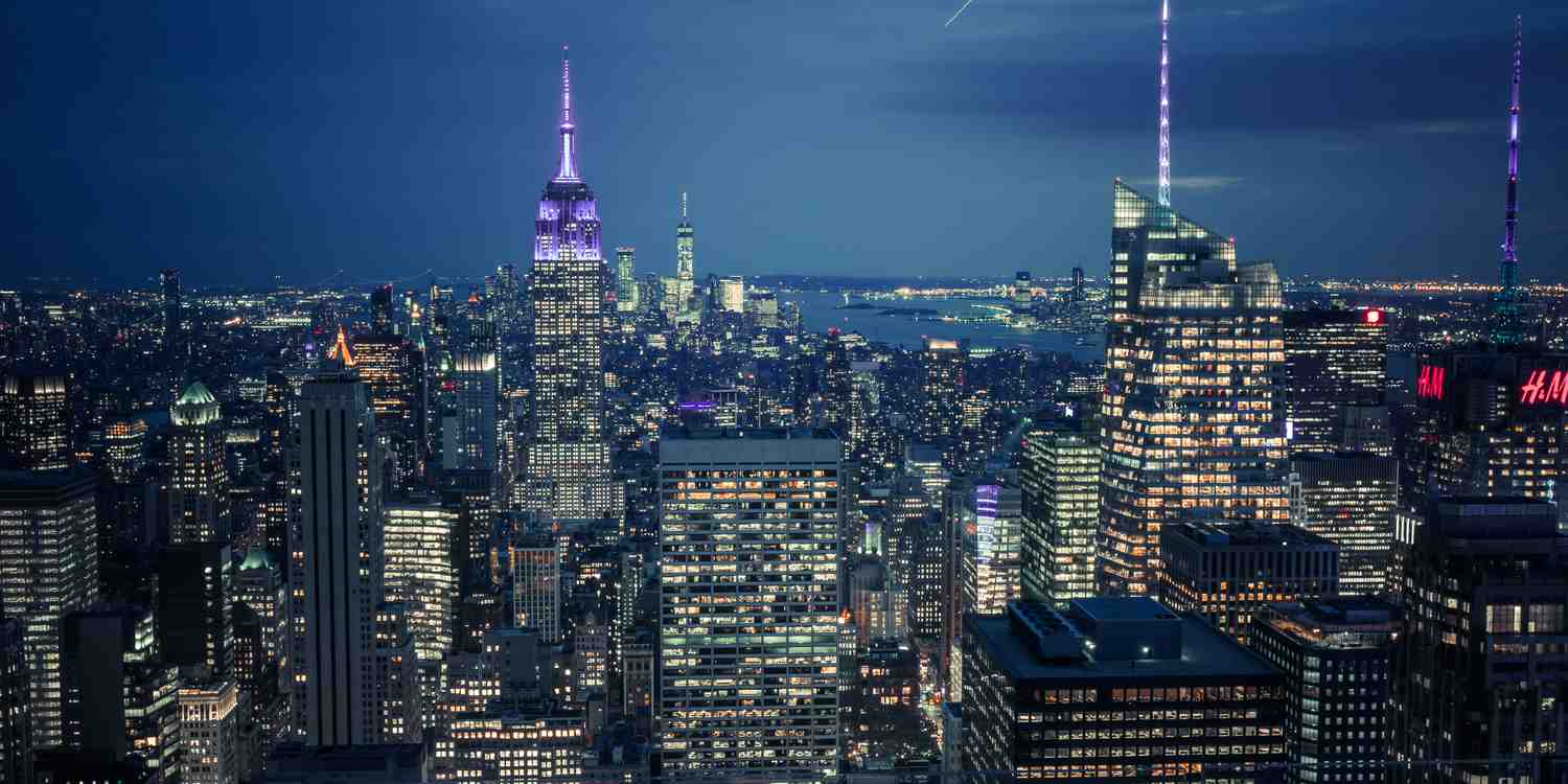 Background image of New York City