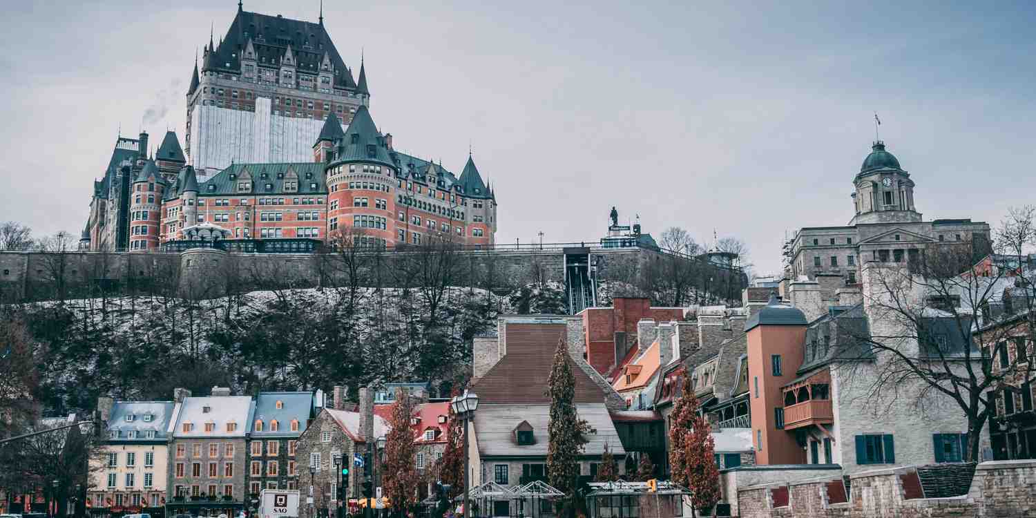 Background image of Quebec City