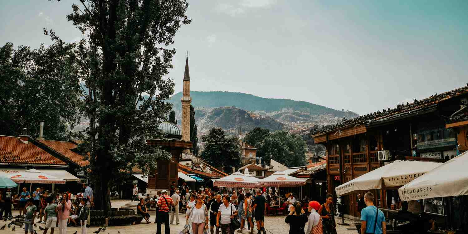 Background image of Sarajevo