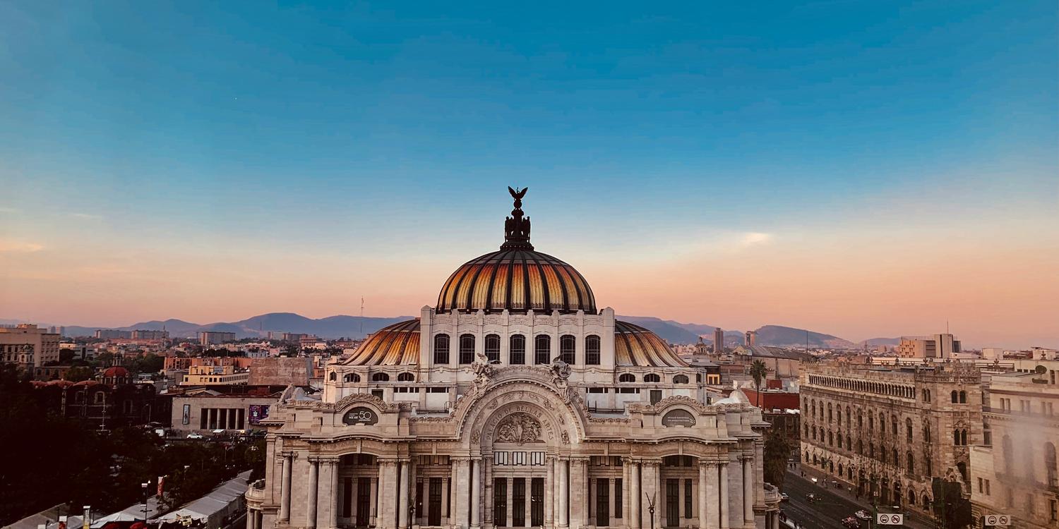 Background image of Mexico City