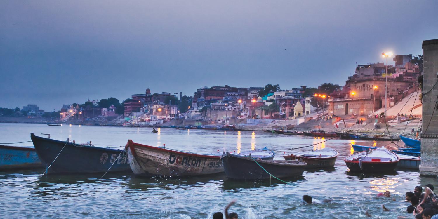 Background image of Varanasi